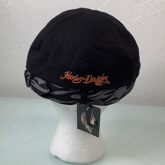 Harley Davidson Zebra trim Driving Cap hat women Size Medium NWT main image 12